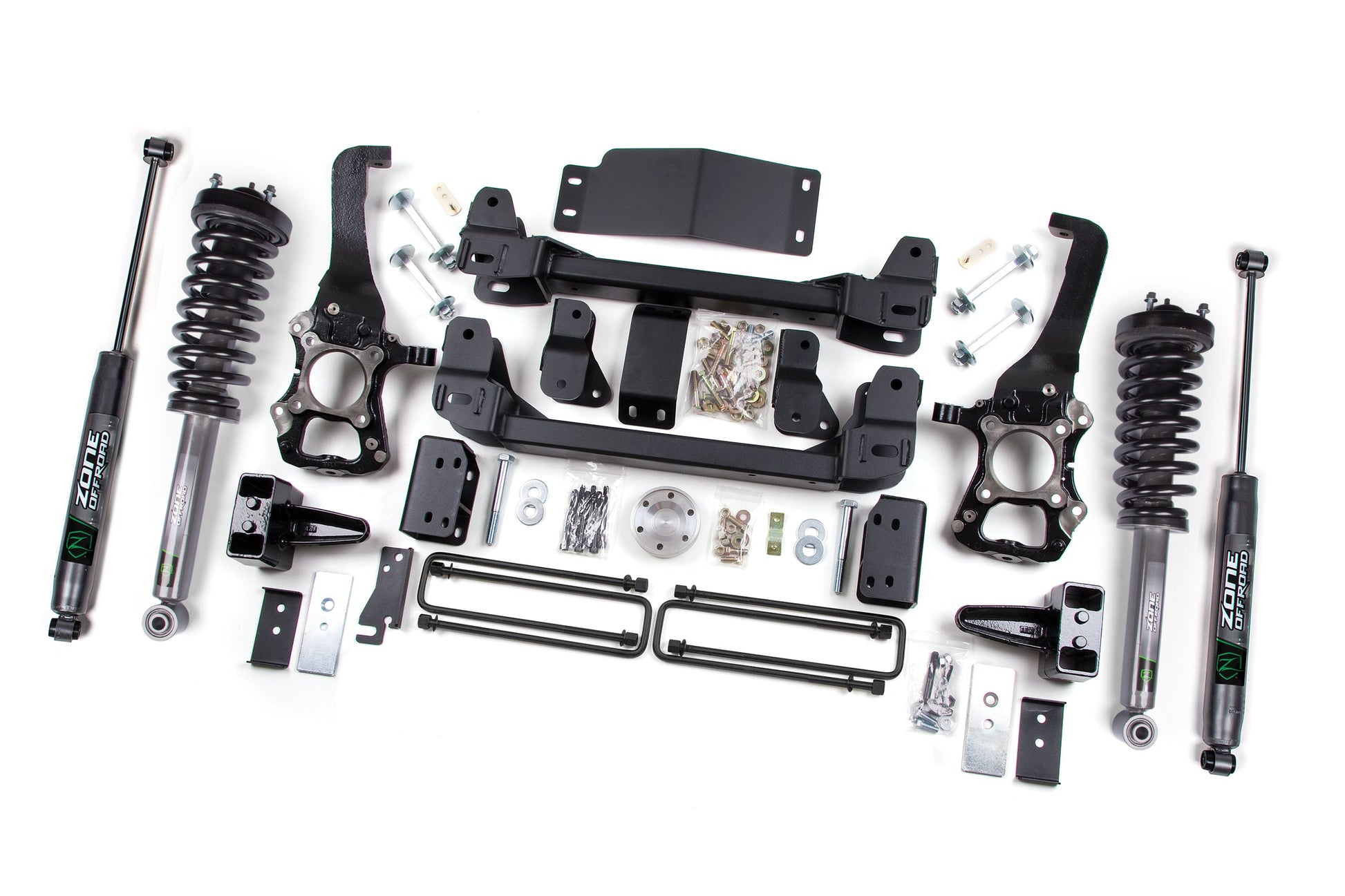 09-13 Ford F-150 4WD 6 Inch Suspension Lift Kit, 5 Inch Rear Lift, Block - Nitro Loaded Struts, Nitro Shocks Zone Offroad