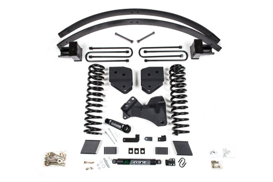 Zone Offroad 17-19 Ford F-350/350 6 Inch Lift Kit 3 Inch Rear Block Gas 3 Leaf Main Zone Offroad