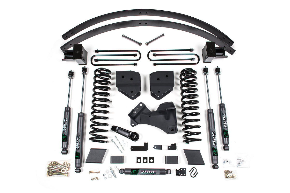 17-19 Ford F-350/350 6 Inch Lift Kit 3 Inch Rear Block Gas 3 Leaf Main Zone Offroad