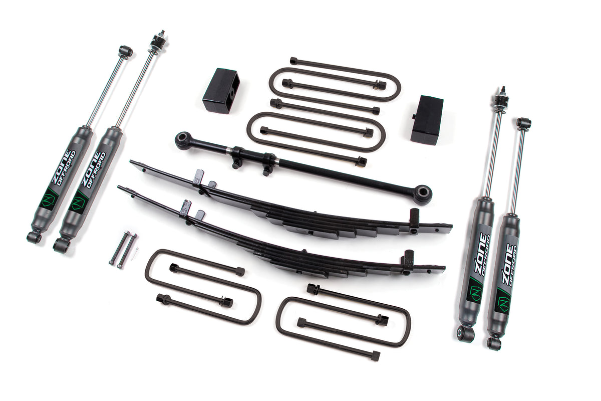 00-05 Ford Excursion 4 Inch Leaf Spring Lift Kit Zone Offroad-3