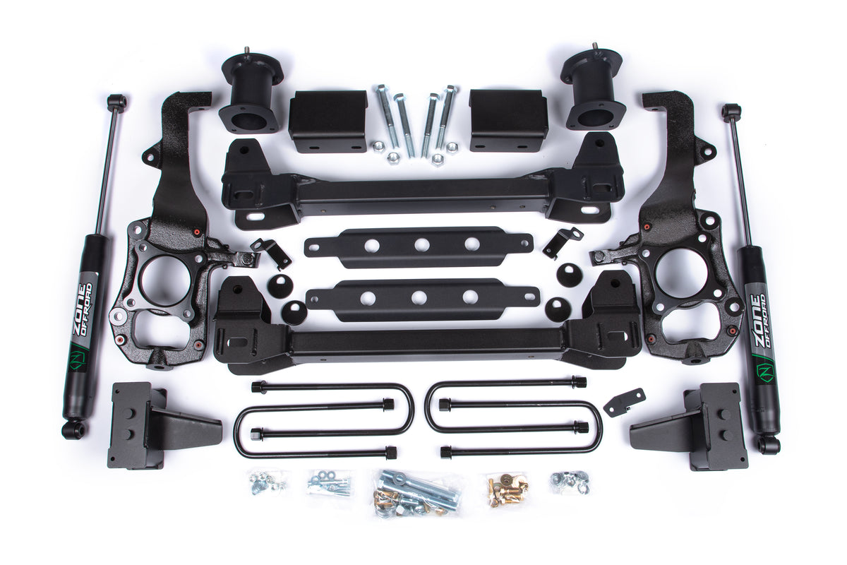21-24 Ford F-150 2WD 6 Inch Lift Kit 3.25 Inch Rear Lift Block Spacer Front Zone Offroad