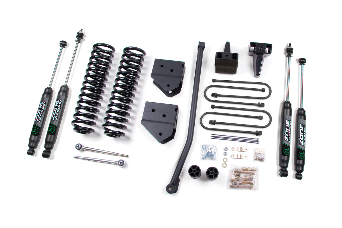 05-07 Ford F-250/F-350 Super Duty Gas 4 Inch Lift Kit Zone Offroad-1