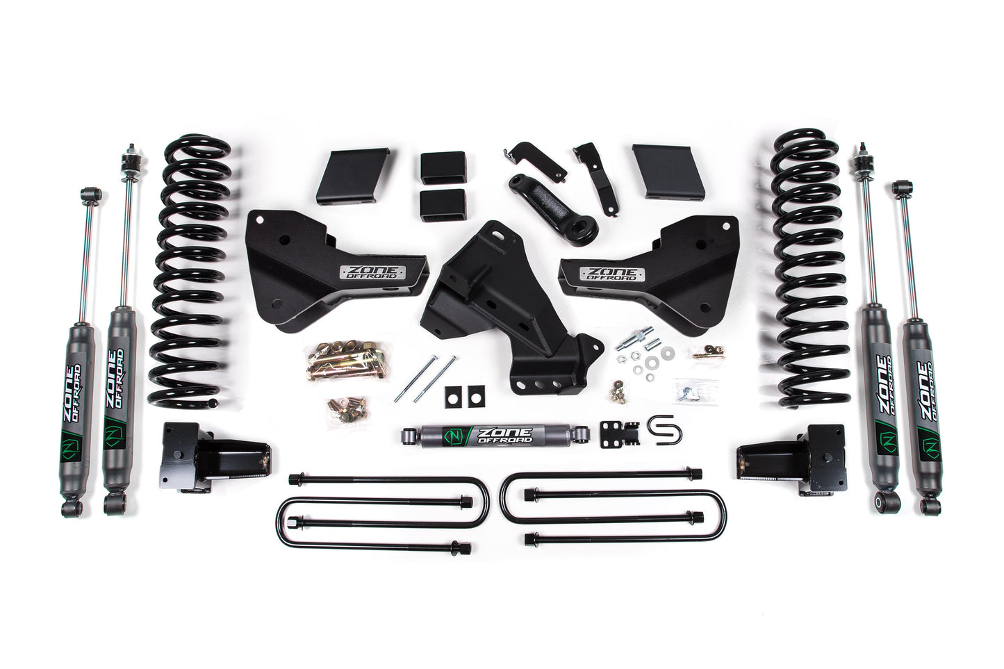 23-25 Ford F250/F350 SRW 4WD 5 Inch Radius Arm Drop Suspension Lift Kit, 3 Inch Rear, Block, Diesel - Fox 2.0 Adventure Series Front And Rear Shocks Zone Offroad