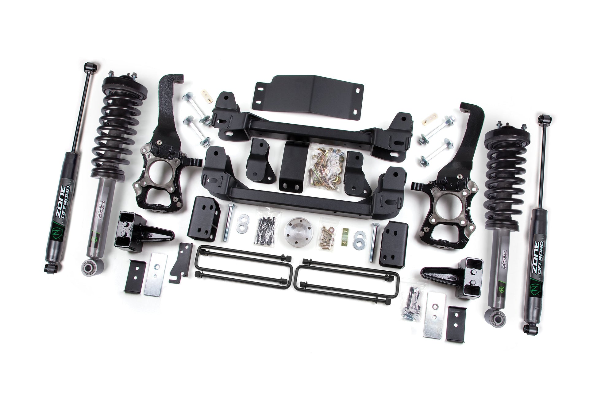 09-13 Ford F-150 4WD 4 Inch Suspension Lift Kit, 4 Inch Rear Lift, Block - Nitro Loaded Struts, Nitro Shocks Zone Offroad