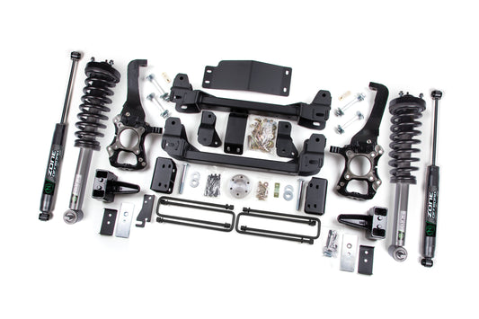 2014 Ford F-150 4WD 4 Inch Suspension Lift Kit, 4 Inch Rear Lift, Block - Nitro Loaded Struts, Nitro Shocks Zone Offroad