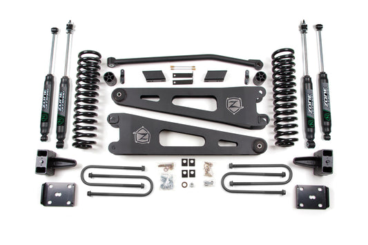 11-16 Ford F-250/F-350 Super Duty 4 Inch Radius Arm Lift Kit Gas With Overload Fox Adventure Shocks Zone Offroad-1