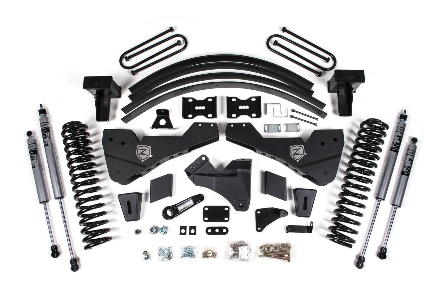 11-16 F-250/350 8 Inch Lift Kit Without Overload Diesel With Fox Adventure Shocks Zone Offroad-1
