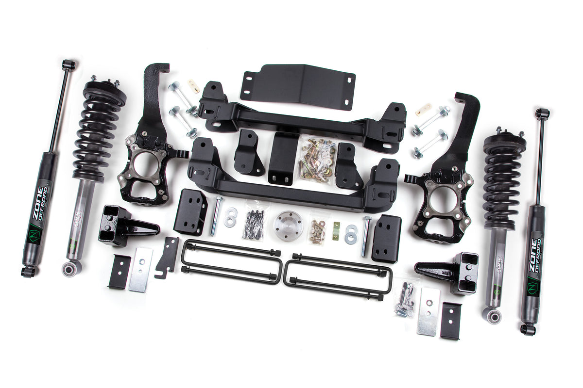 09-13 Ford F-150 4WD 6 Inch Suspension Lift Kit, 4 Inch Rear Lift, Block - Nitro Loaded Struts, Nitro Shocks Zone Offroad