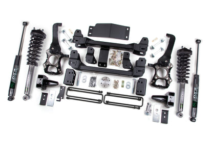 09-13 Ford F-150 4WD 6 Inch Suspension Lift Kit, 4 Inch Rear Lift, Block - Nitro Loaded Struts, Nitro Shocks Zone Offroad