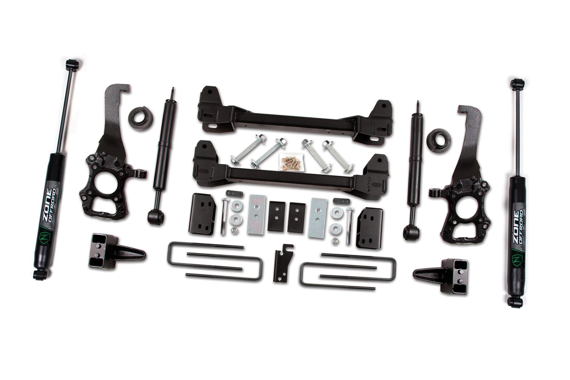 09-13 Ford F-150 2WD 6 Inch Kit 4 Inch Rear Block With Nitro Shocks Zone Offroad-2