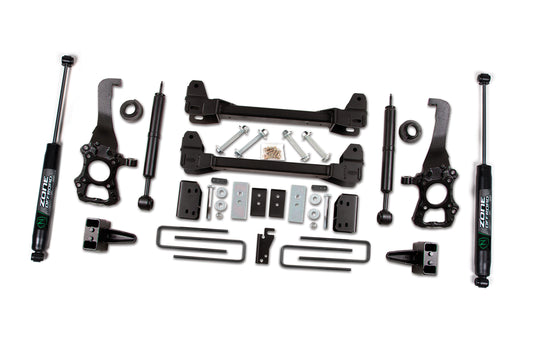 09-13 Ford F-150 2WD 6 Inch Kit 4 Inch Rear Block With Nitro Shocks Zone Offroad