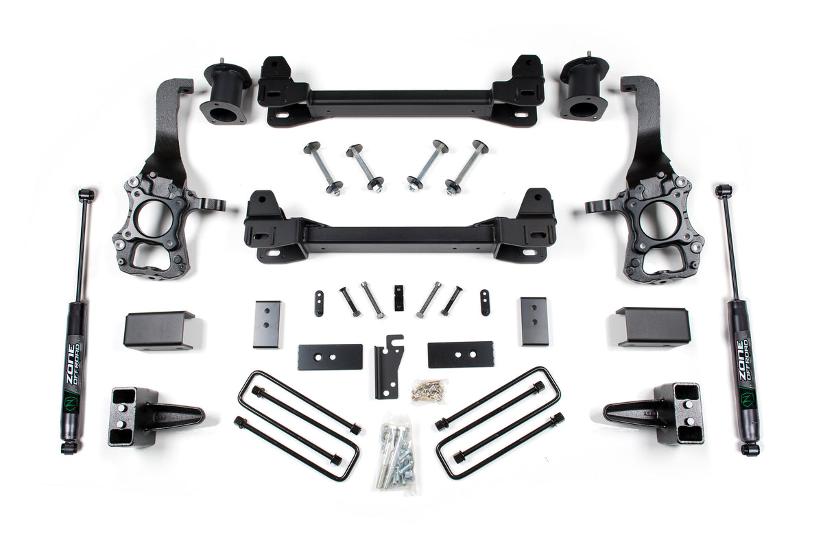 2014 F-150 2WD 6 Inch Lift Kit 4 Inch Rear Block Zone Offroad-3