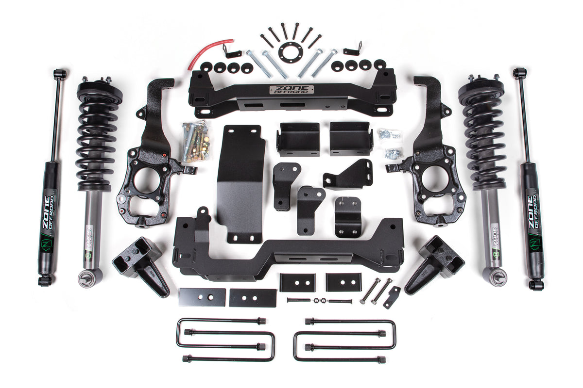 21-26 Ford F-150 4WD 4 Inch Suspension Lift Kit, 3 Inch Rear Lift, Block - Nitro Loaded Struts, Nitro Shocks Zone Offroad