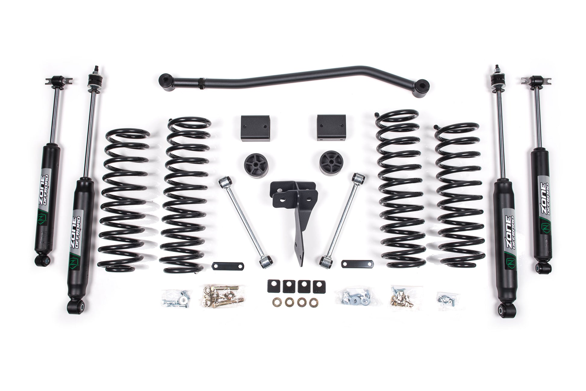 07-15 Jeep Wrangler JK 4 Door 4 Inch Coil Spring Lift Kit With Nitro Shocks Zone Offroad