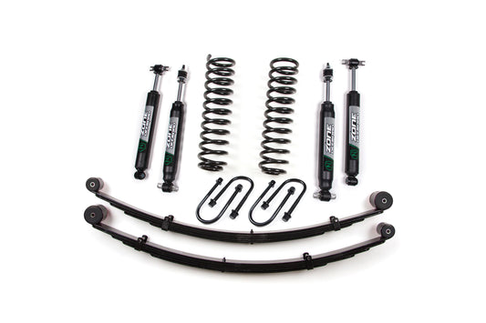 84-01 Jeep Cherokee XJ 3 Inch Lift Kit With Rear Springs Chrysler 8.25 Nitro Shocks Zone Offroad-1