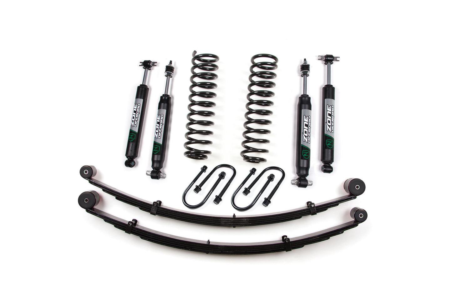 84-01 Jeep Cherokee XJ 3 Inch Lift Kit With Rear Springs -Dana 35 Nitro Shocks Zone Offroad-1