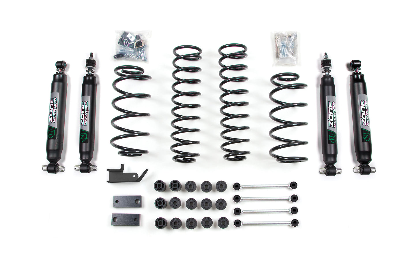 97-06 Jeep Wrangler TJ 4.25 Inch Combo Lift Kit With Discos Nitro Shocks Zone Offroad-2
