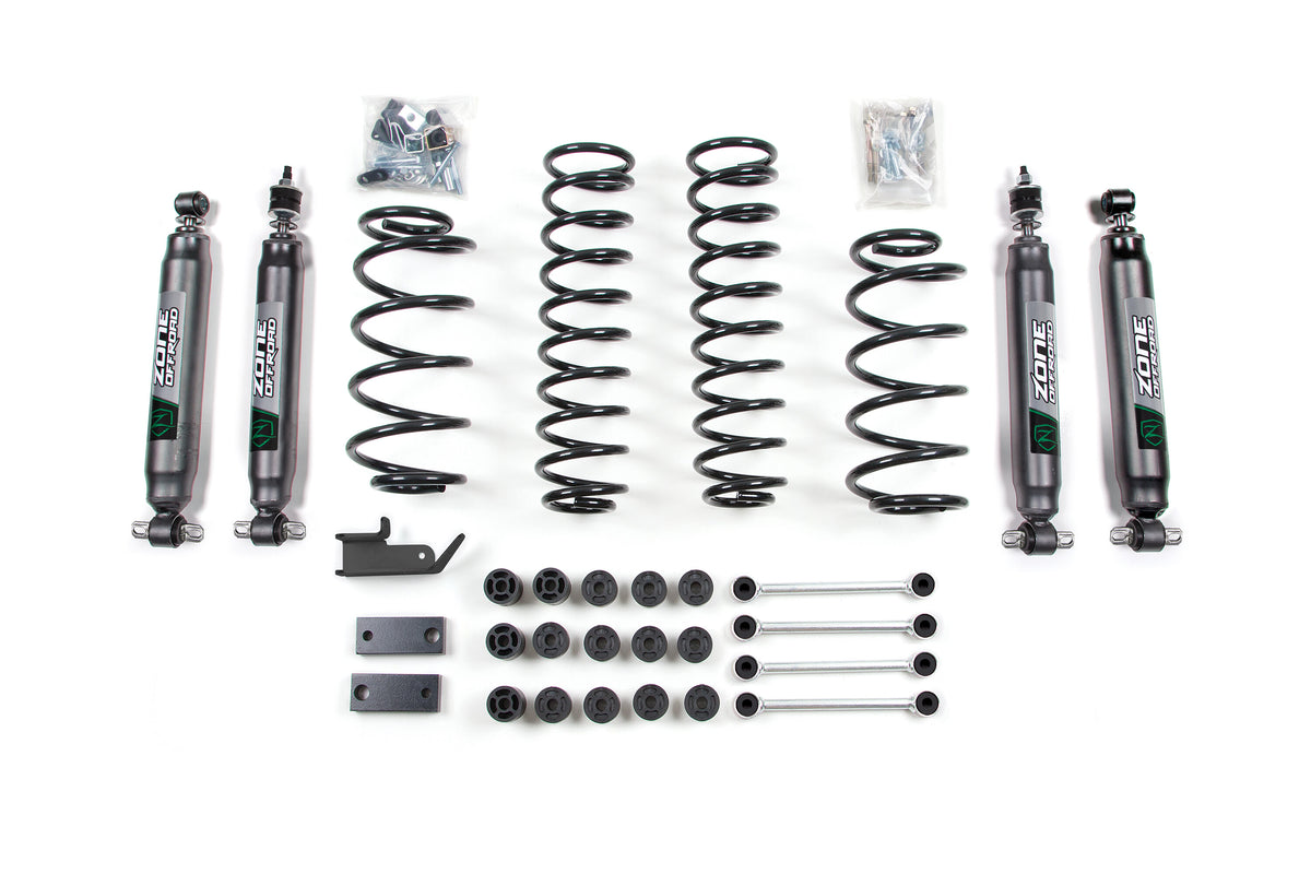 97-06 Jeep Wrangler TJ 4.25 Inch Combo Lift Kit With Discos Nitro Shocks Zone Offroad-3
