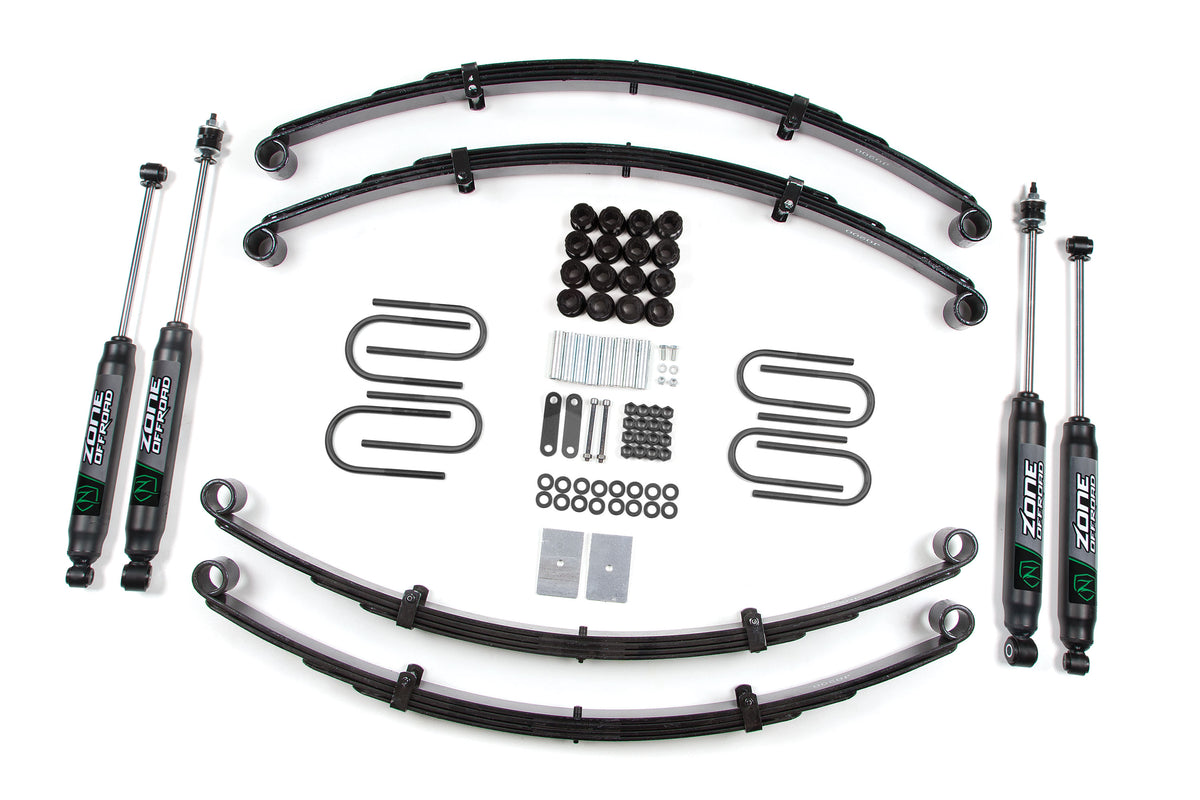 87-95 Jeep Wrangler YJ 2 Inch Leaf Spring Lift Kit Zone Offroad-1