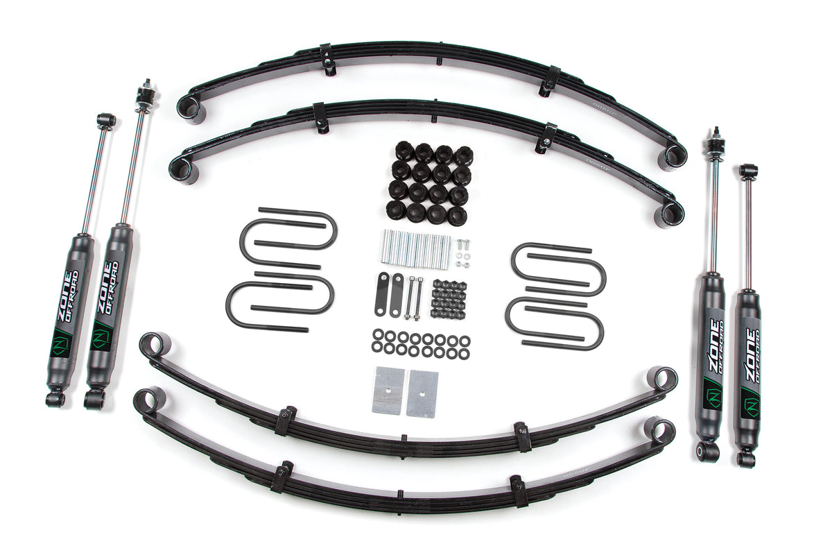87-95 Jeep Wrangler YJ 2 Inch Leaf Spring Lift Kit Zone Offroad-3