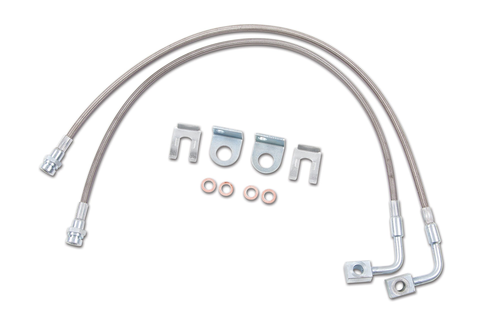07-18 Jeep Wrangler JK Front 4-6 Inch Stainless Brake Lines Zone Offroad
