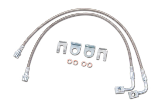 07-18 Jeep Wrangler JK Front 4-6 Inch Stainless Brake Lines Zone Offroad