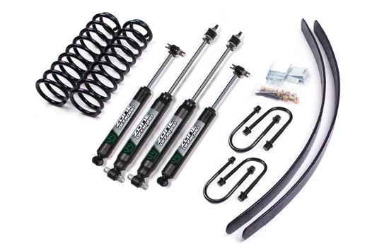 84-01 Jeep Cherokee XJ 3 Inch Coil Spring Lift Kit With Dana 35 Axle With Nitro Shocks Zone Offroad