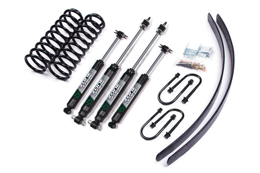 84-01 Jeep Cherokee XJ 3 Inch Coil Spring Lift Kit With Dana 35 Axle With Nitro Shocks Zone Offroad-1