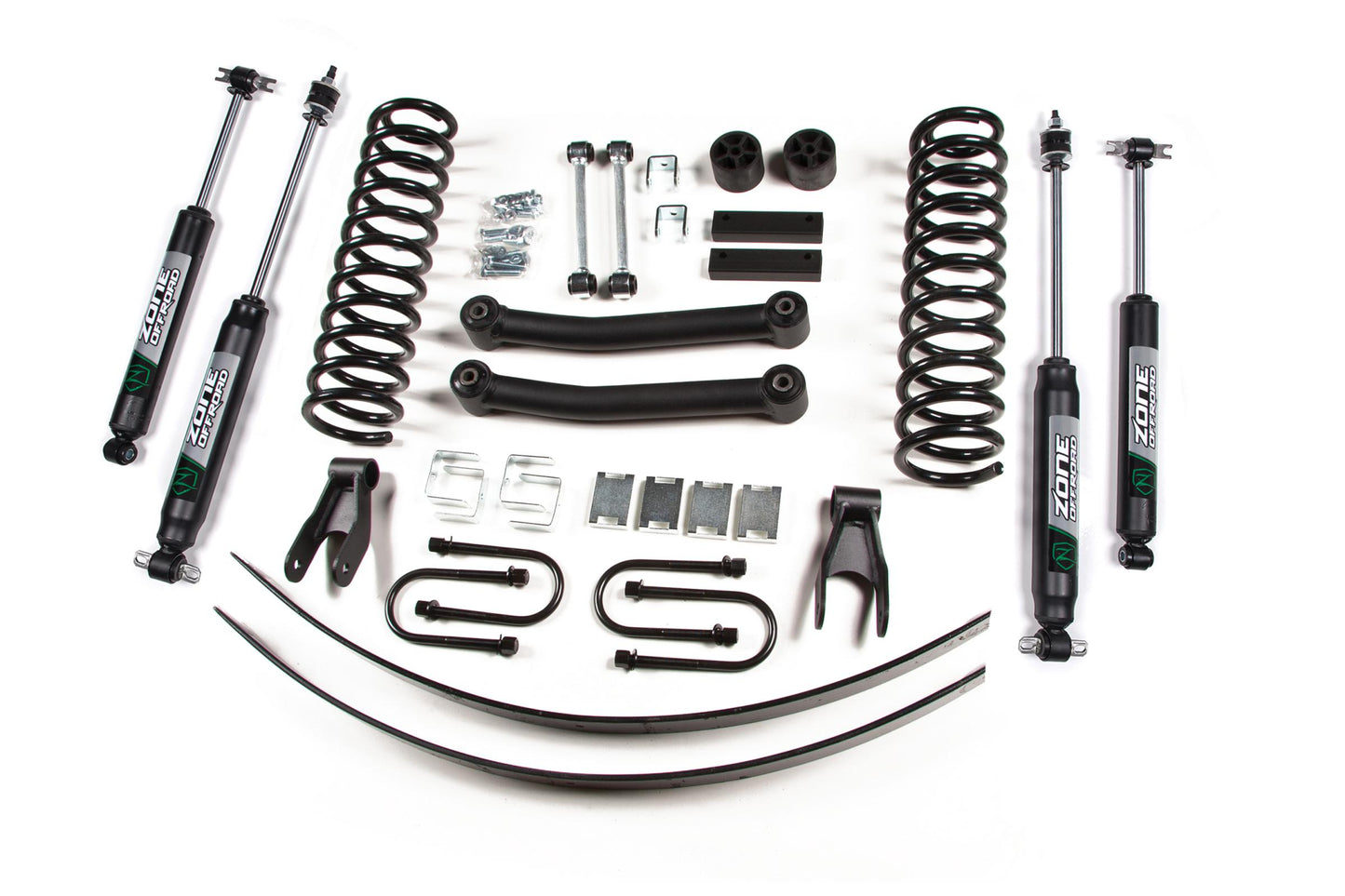 84-01 Jeep Cherokee XJ 4.5 Inch Coil Spring Lift Kit With Dana 35 Axle With Nitro Shocks Zone Offroad