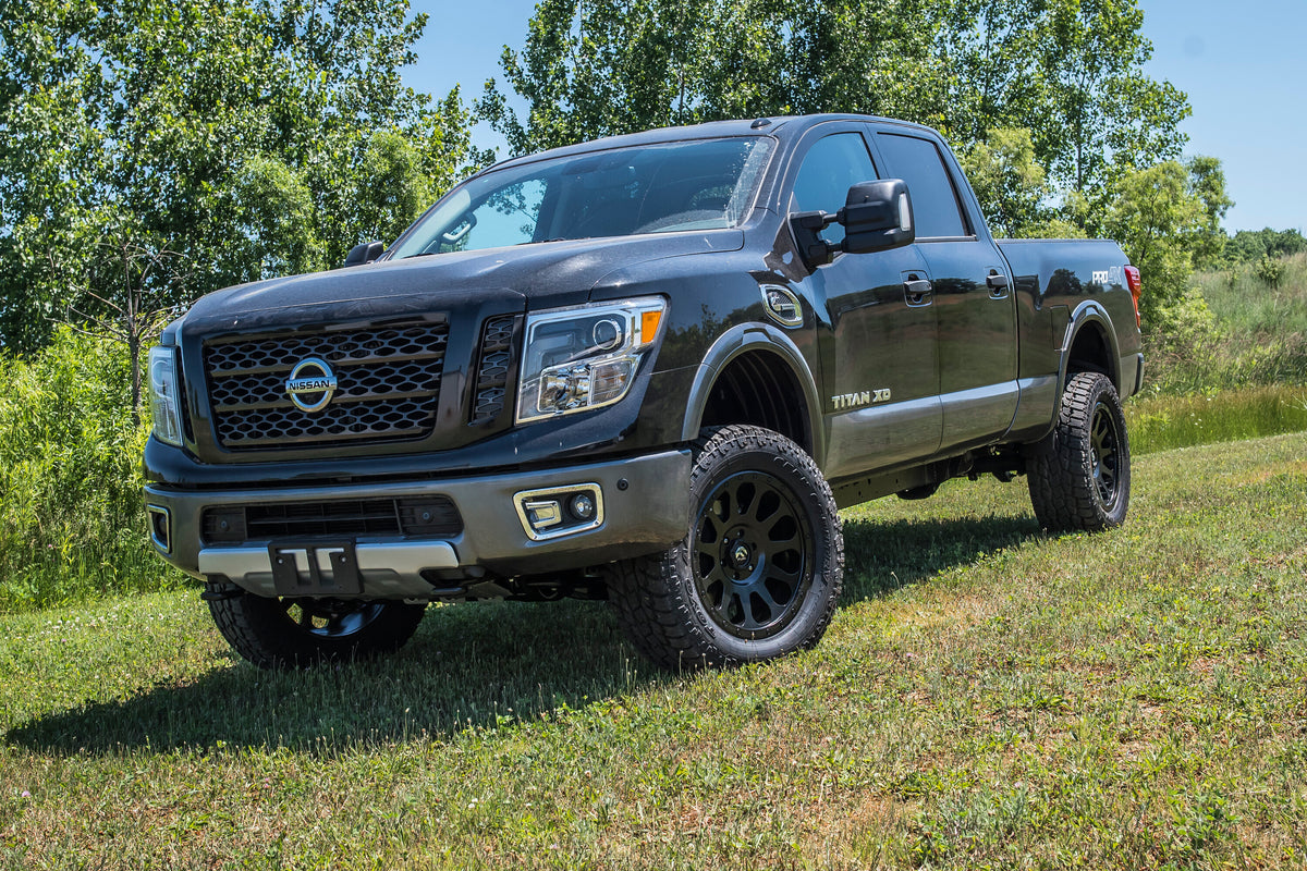 16-24 Nissan Titan XD 4WD 2 Inch Adventure Series Lift Kit, 2 Inch Rear Lift, Block - Strut Spacer, Nitro Shocks Zone Offroad-1