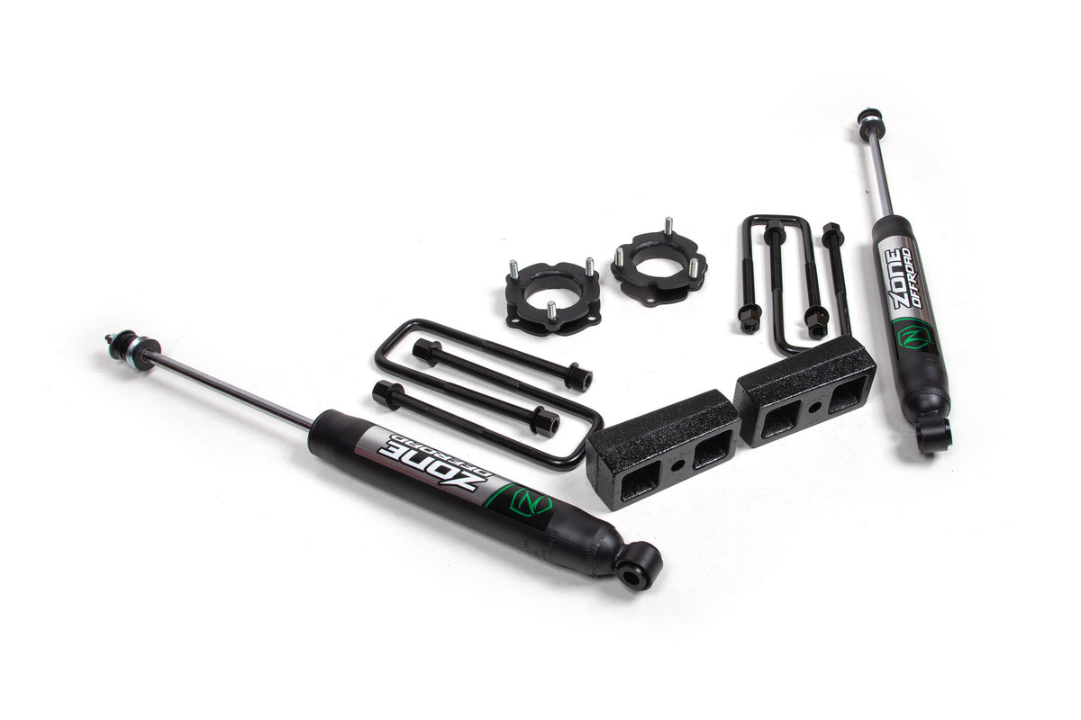 05-23 Toyota Tacoma 4WD 2.5 Inch Suspension Lift Kit, 2 Inch Rear, Block - Nitro Shocks Zone Offroad-6