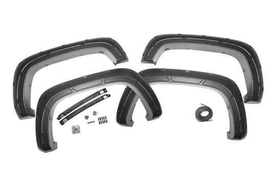 Fender Flares | Defender | GBA Black | Chevy Silverado 2500 HD/3500 HD (20-25) Rough Country