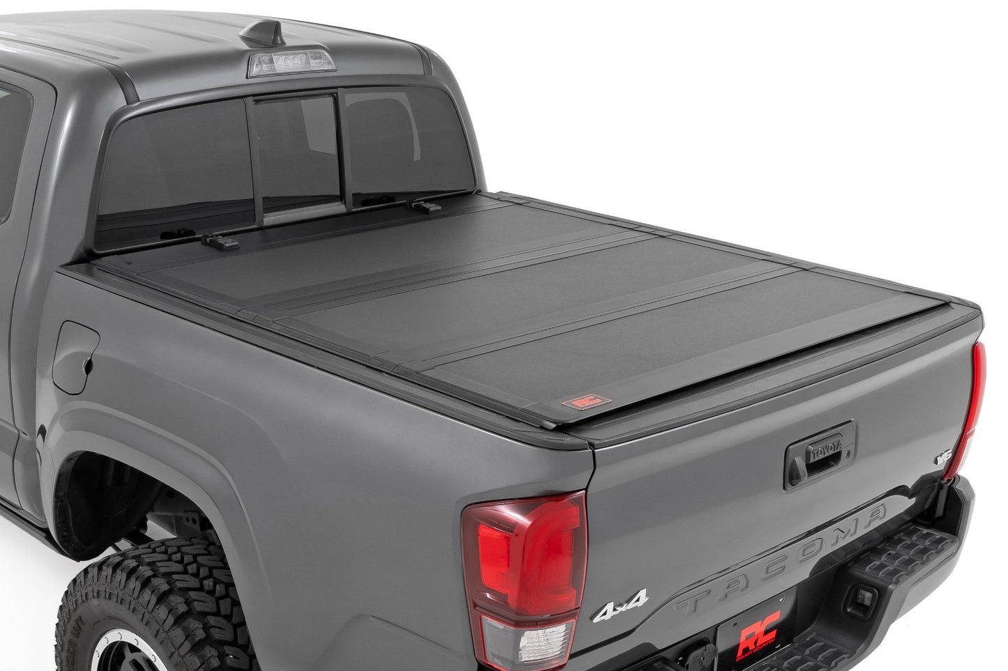 Hard Tri-Fold Flip Up Bed Cover | 6' Bed | Toyota Tacoma 2WD/4WD (2016-2023) Rough Country