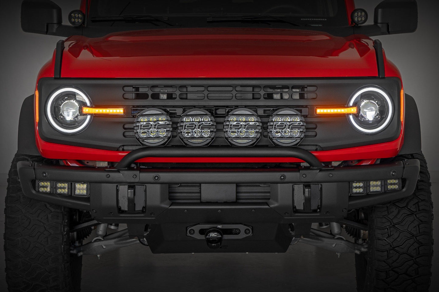 DRL Halo LED Headlights | DOT Approved | Ford Bronco 4WD (2021-2024) Rough Country