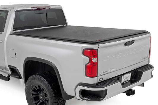 Soft Roll Up Bed Cover | 6'9" Bed | Chevy/GMC 2500HD/3500HD (20-25) Rough Country