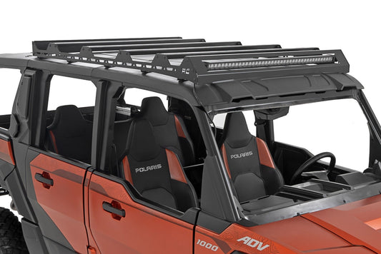 Roof Rack | 40" Black Single Row | Polaris XPEDITION ADV 5  Rough Country