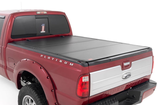 Hard Tri-Fold Flip Up Bed Cover | 6'10" Bed | Ford F-250/F-350 Super Duty (99-16) Rough Country