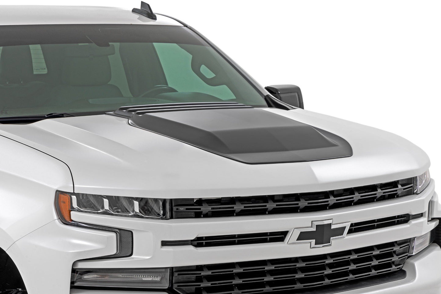 Hood Scoop | G1C Overcast | Chevy Silverado 1500 2WD/4WD (2019-2025 & Classic) Rough Country