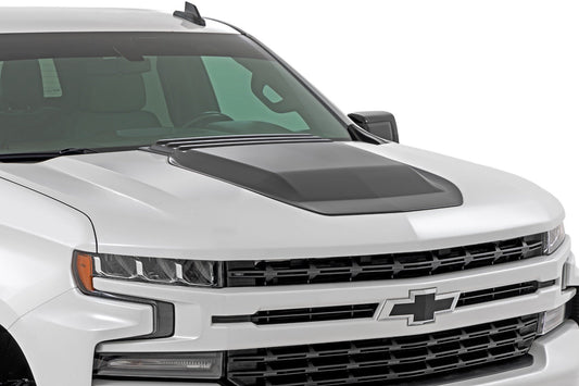 Hood Scoop | GLT Glacier Blue | Chevy Silverado 1500 2WD/4WD (2019-2025 & Classic) Rough Country