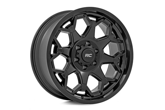 Rough Country 80 Series Wheel | One-Piece | Semi Gloss Black | 20x9 | 8x180 | 0mm Rough Country