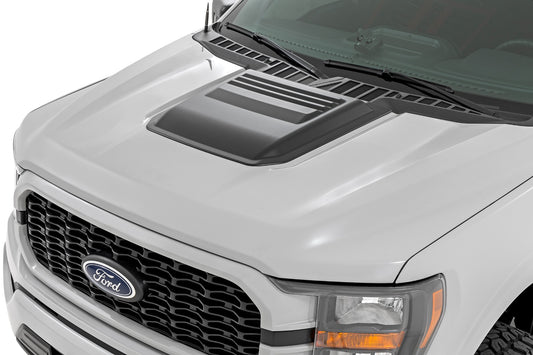 Hood Scoop | Gloss Black | Ford F-150 2WD/4WD (2021-2024) Rough Country