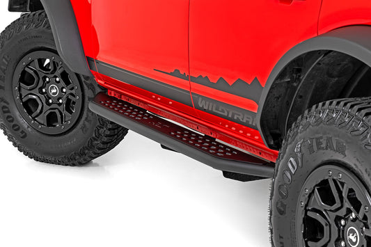 OV2 Running Boards | Side Step Bars | 4-Door | Ford Bronco 4WD (2021-2024) Rough Country