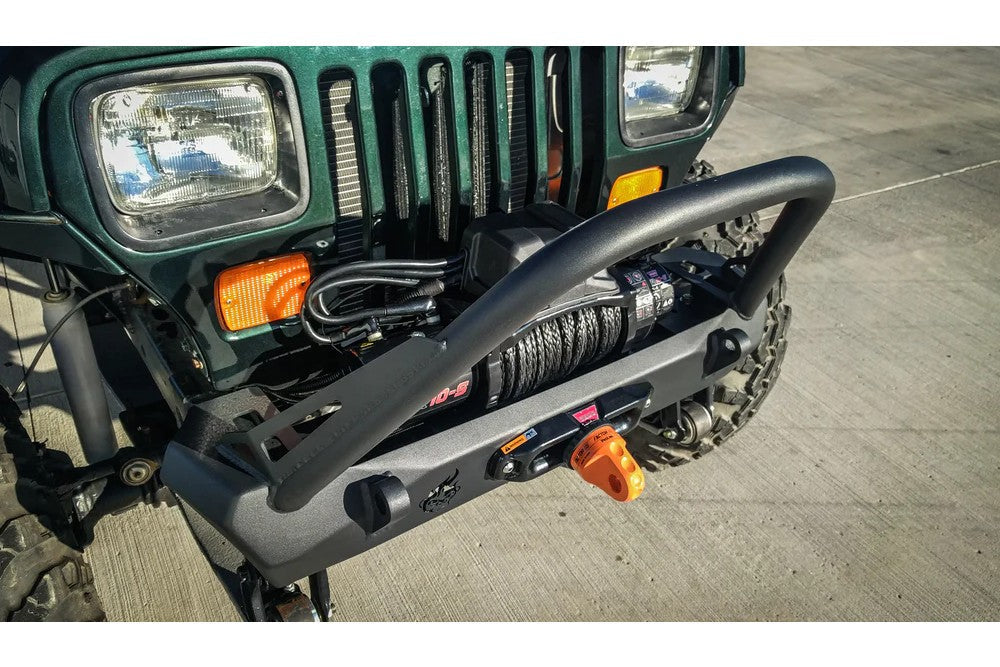 Pyro Stubby Front Bumper with Flat Top Stinger | Jeep Wrangler CJ/YJ/TJ CrawlTek Revolution
