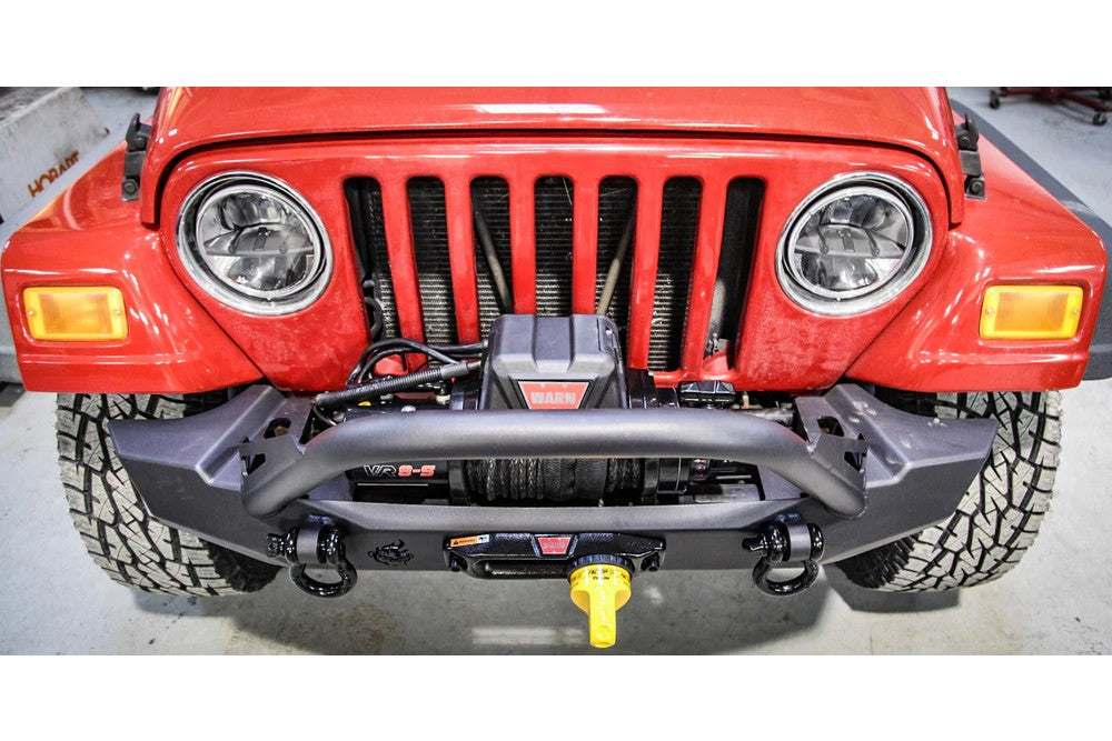 Pyro Mid-Width Front Bumper with Flat Top Stinger | Jeep Wrangler CJ/YJ/TJ CrawlTek Revolution