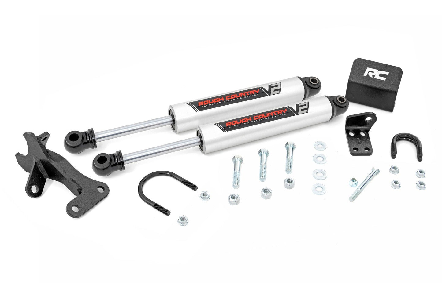 V2 Steering Stabilizer | Dual | 4 Inch Lift | Jeep Grand Cherokee WJ (99-04) Rough Country