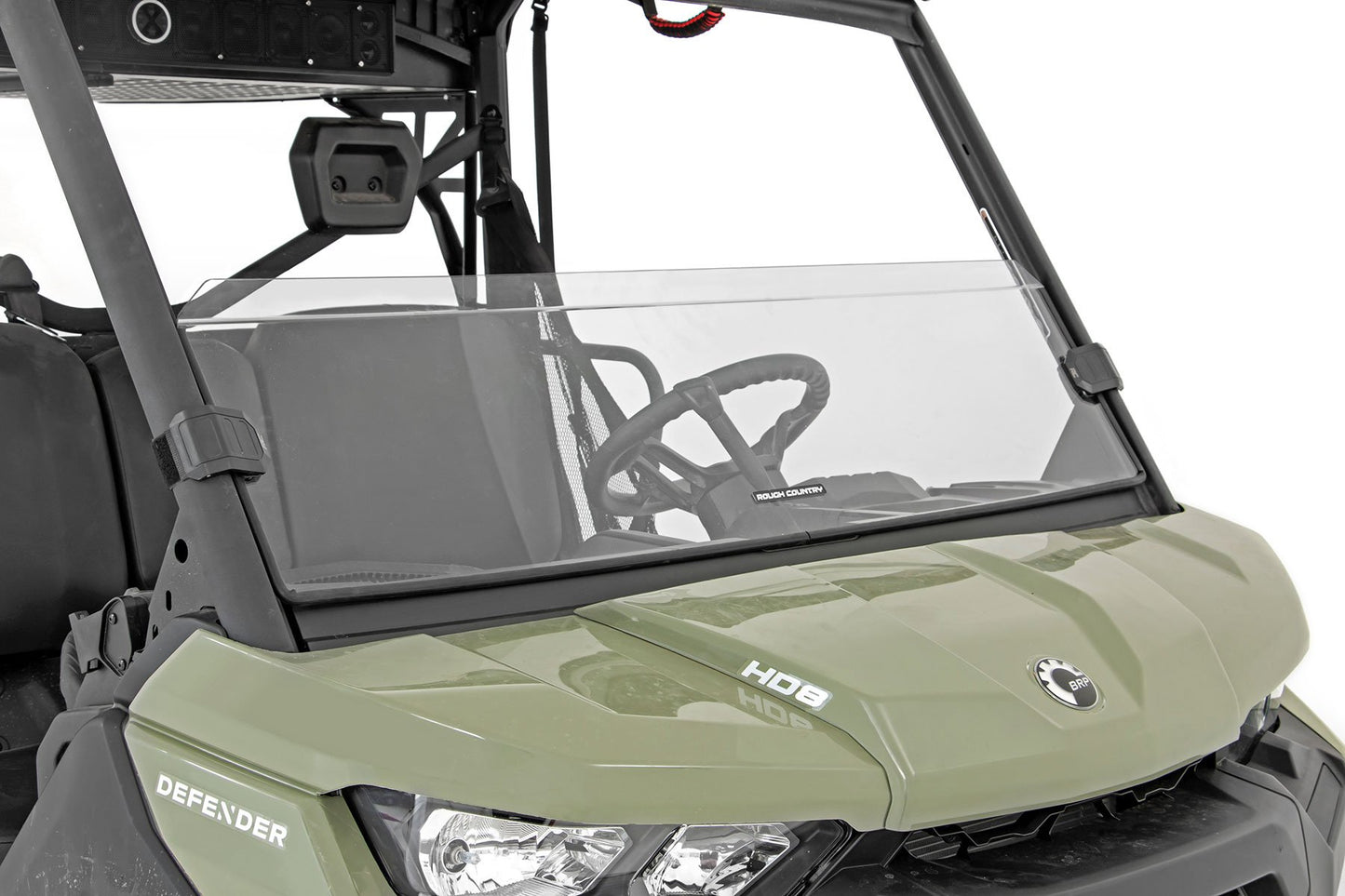 Half Windshield | Scratch Resistant | Can-Am Defender HD 5/HD 8/HD 9/HD 10 Rough Country