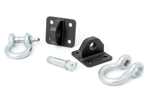 D Ring Shackles and Mounts | TJ Stubby | XJ Winch | Jeep Cherokee XJ (84-01)/Wrangler TJ (97-06)  Rough Country