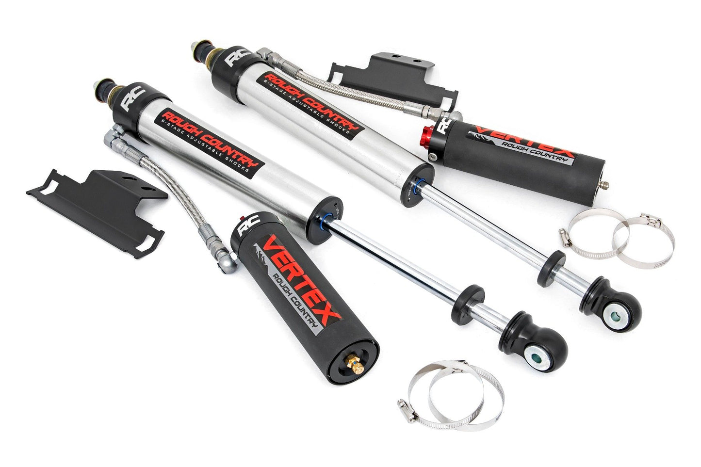 Vertex 2.5 Adjustable Rear Shocks | 3" | Toyota Tacoma 2WD/4WD (2005-2023) Rough Country