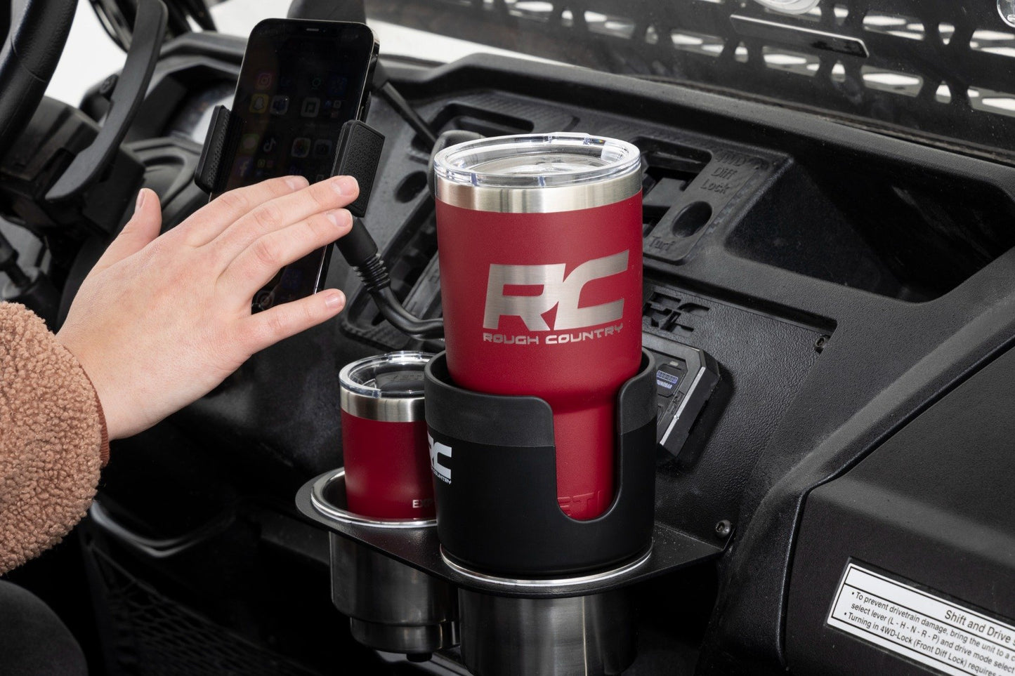 2 in 1 Expanding Cup and Phone Holder Rough Country