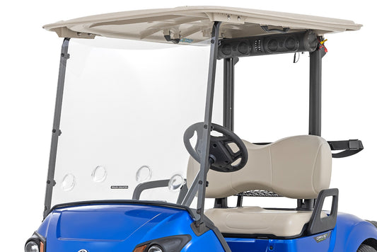 Vented Full Windshield | Scratch Resistant | Yamaha Drive2  Rough Country